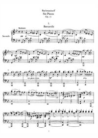 Six pièces, op. 11 - Sergei Rachmaninoff